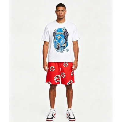 Bape T-Shirt P120D006 and Denim Tears Shorts P2708615 Suit 01