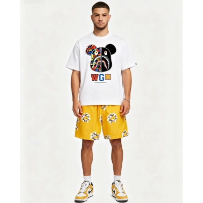 Bape T-Shirt P120SC043 and Denim Tears Shorts P2708615 Suit 01