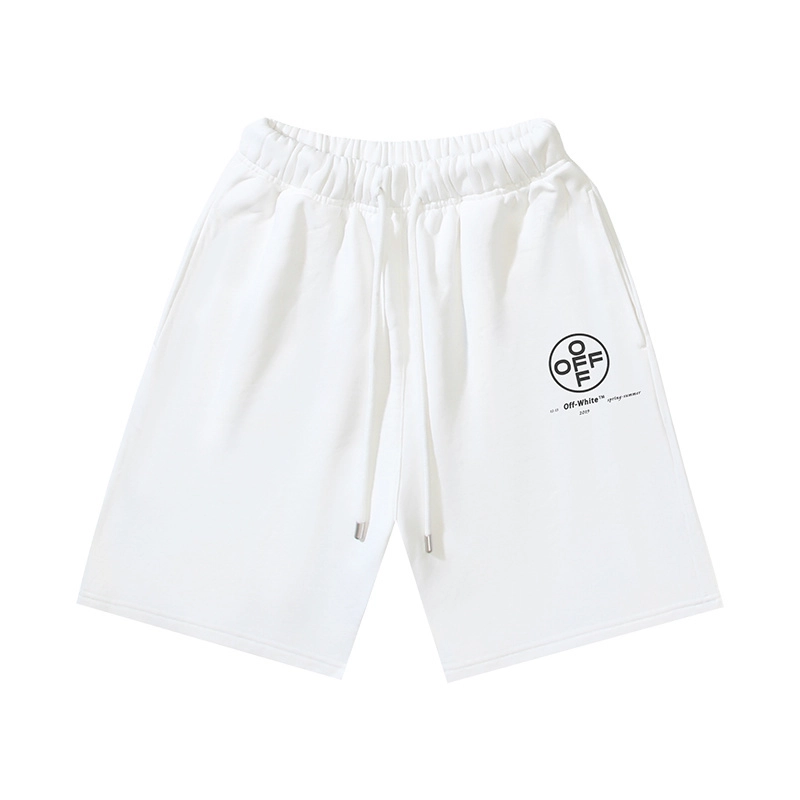 Godspeed T-Shirt Washed 1177 and OFF-WHITE Cotton Shorts 1018 Suit