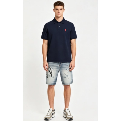 AMIRI Polo T-shirt h17017 and Shorts AM607 Suit 01