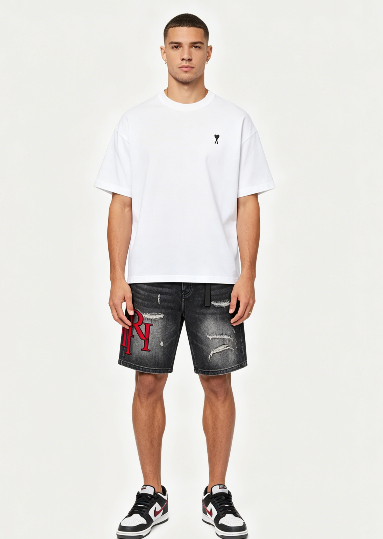 AMIRI T-shirt h14016 and Shorts AM601 Suit