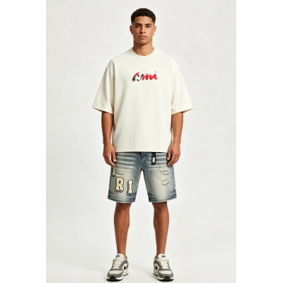 AMIRI T-shirt h18016 and Shorts AM603 Suit 01