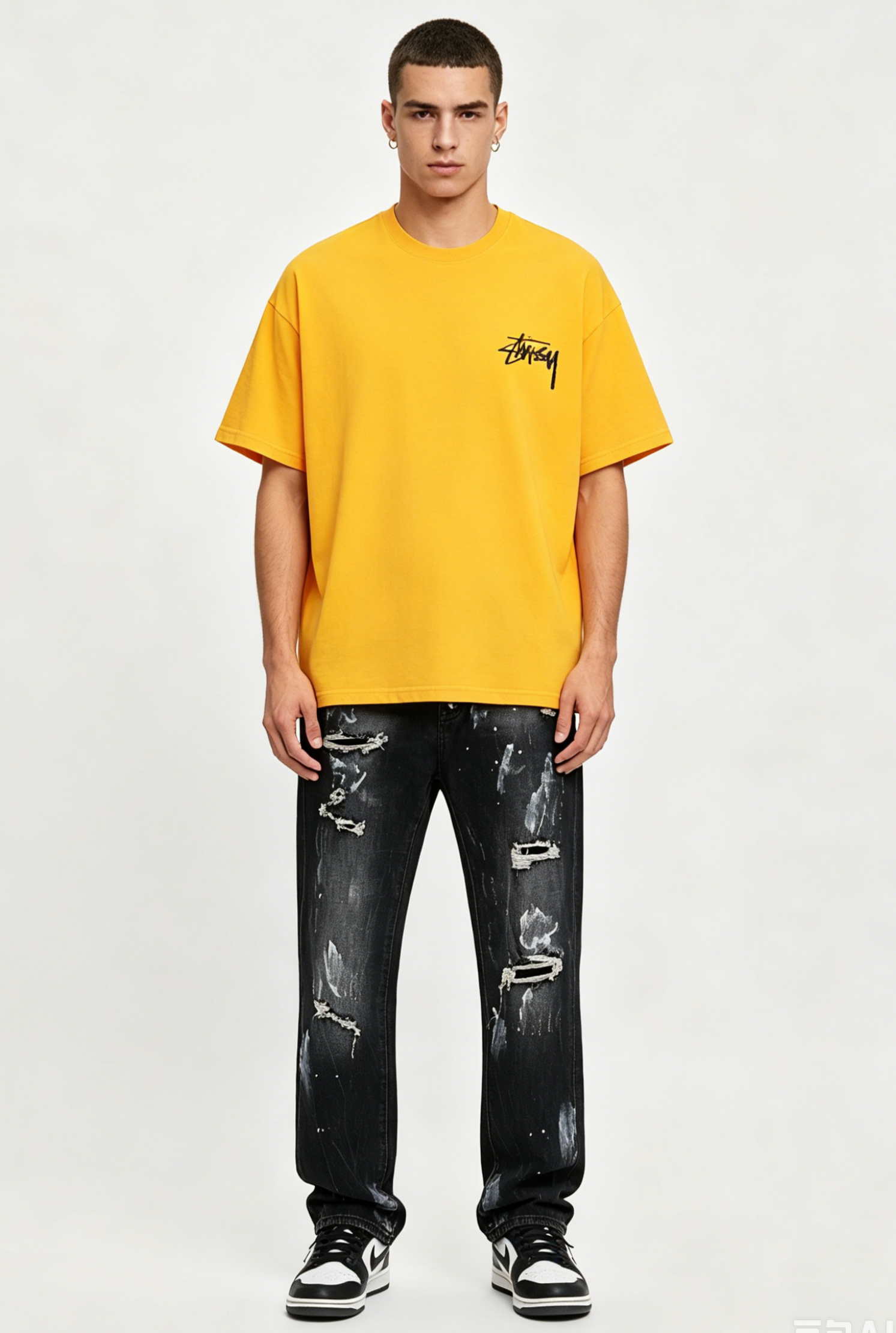 Stussy T-shirt XB974 and Dsquared2 Jeans 2017 Suit