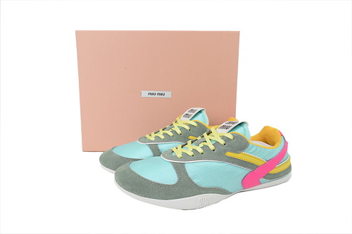PKGoden Miu Miu Wmns Gymnasium Sneaker Anise Fuchsia