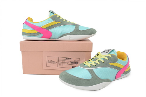 PKGoden Miu Miu Wmns Gymnasium Sneaker Anise Fuchsia