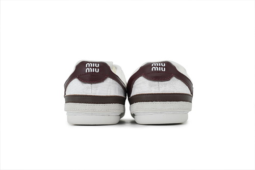 PKGoden Miu Miu Wmns Gymnasium Sneaker White Burgundy
