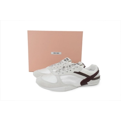 PKGoden Miu Miu Wmns Gymnasium Sneaker White Burgundy 02
