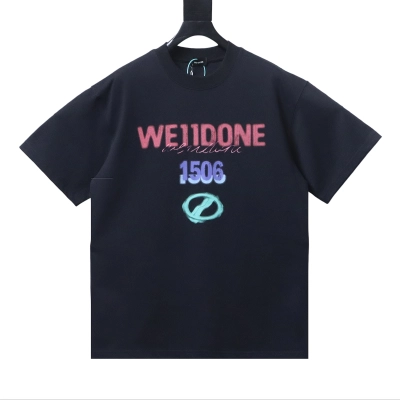 WE11DONE T-shirt 26SS Screen-printed Logo and Danmaku letters Shorts Suit 02
