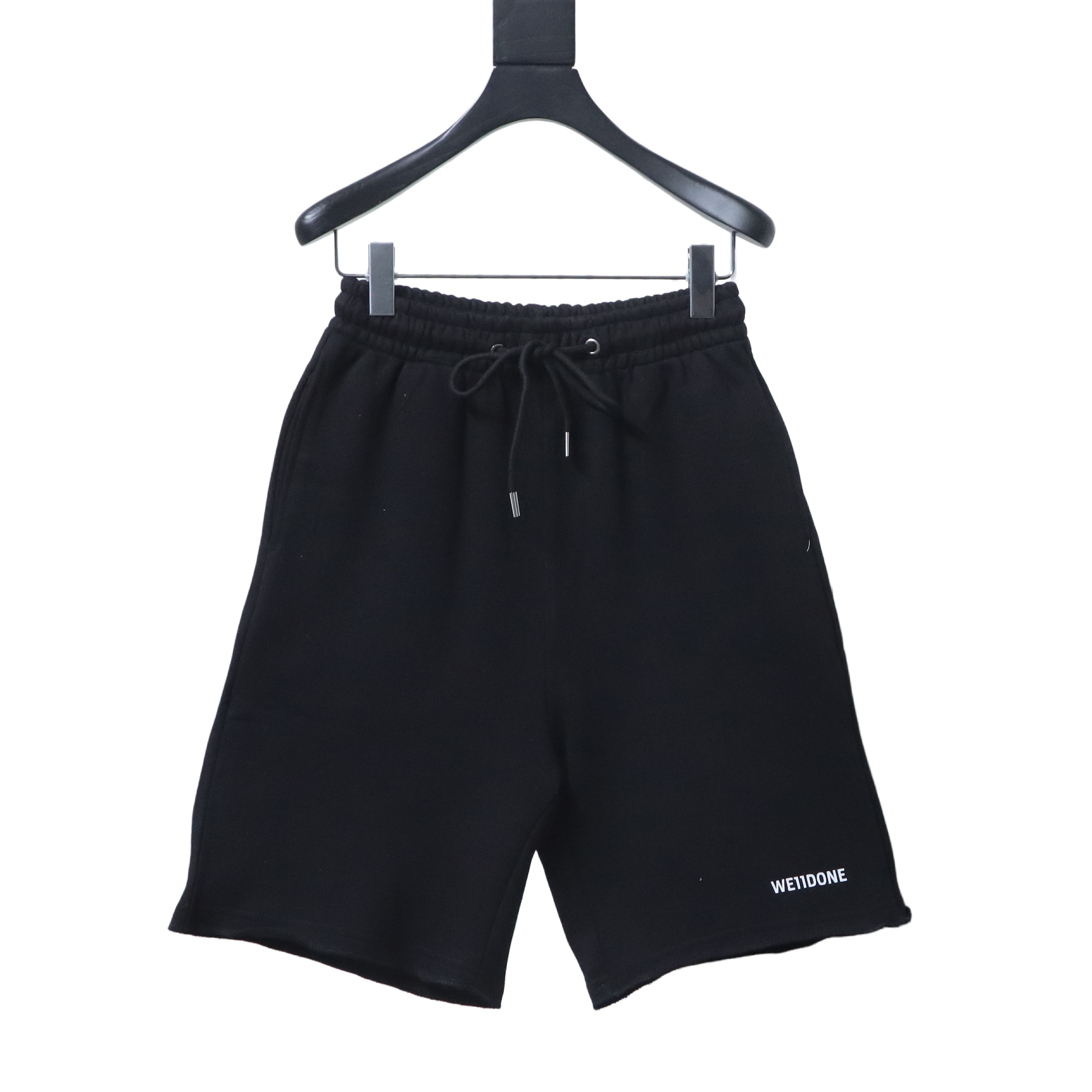 WE11DONE T-shirt graffiti hand-painted and 24SS Letter Logo Shorts Suit