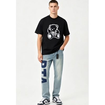 WE11DONE T-shirt Teddy Bear and RTA Shorts RA915 Suit 01