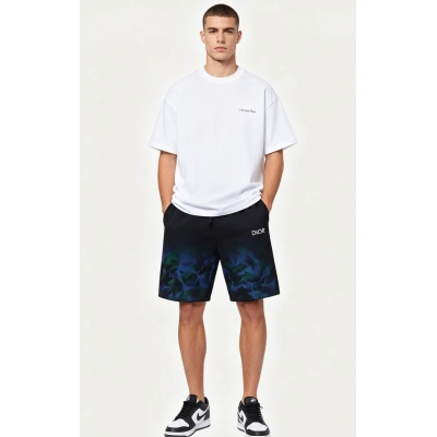 Dior T-shirt 25ss Lily of the Valley and Smoke Render Shorts Suit 01