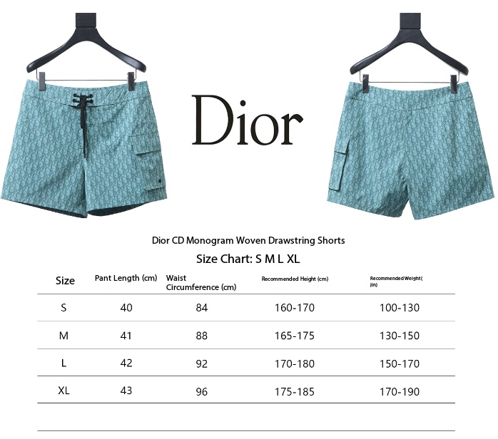 Dior T-shirt 26ss Flower Bird Silhouettes and Woven tape Shorts Suit