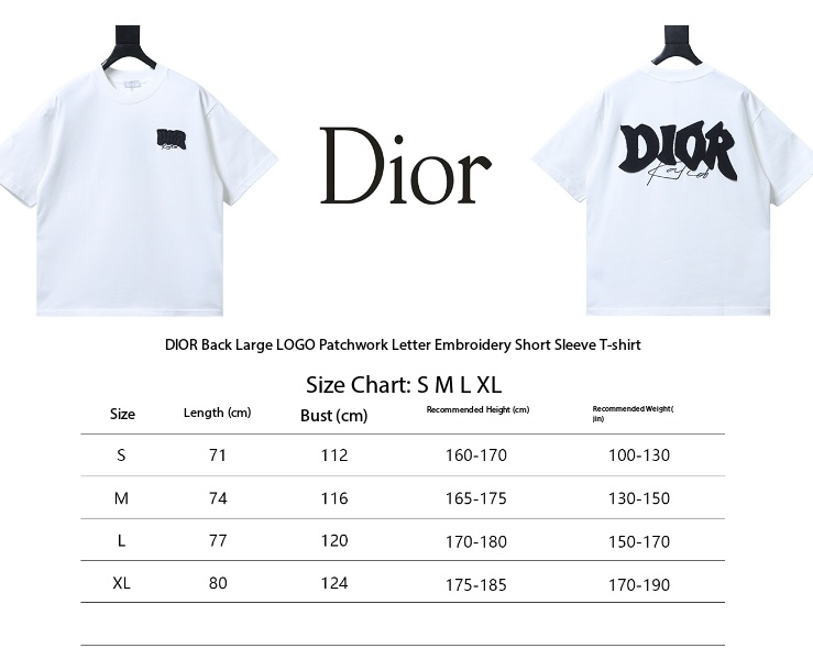 Dior T-shirt Back Large Logo and 25ss Detachable Saddle Bag Work Pants Suit