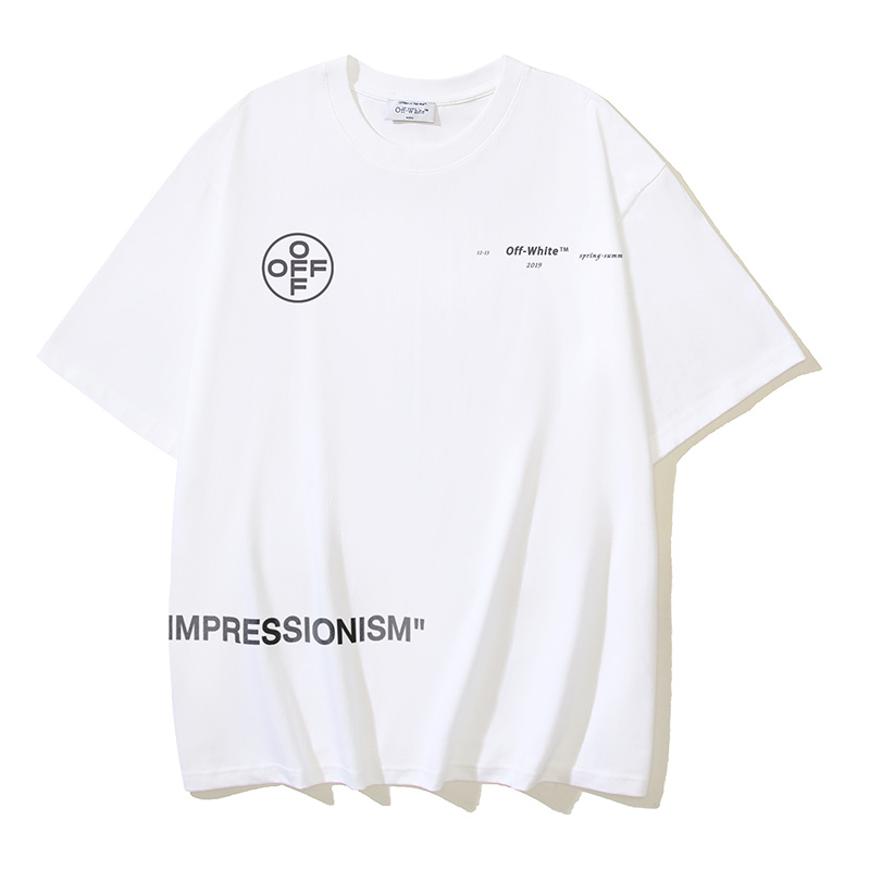 OFF-WHITE T-shirt 99 rrow doodle and Purple Brand Jeans PU180# Suit