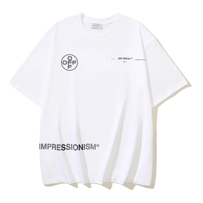 OFF-WHITE T-shirt 99 rrow doodle and Purple Brand Jeans PU180# Suit 02