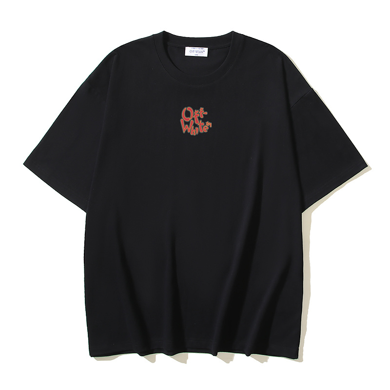 OFF-WHITE T-shirt Dragon Printed and Purple Brand Jeans PU182# Suit