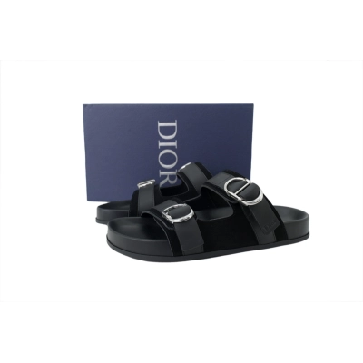 PKGoden Dior Aqua adjustable strap slide sandals Black 01