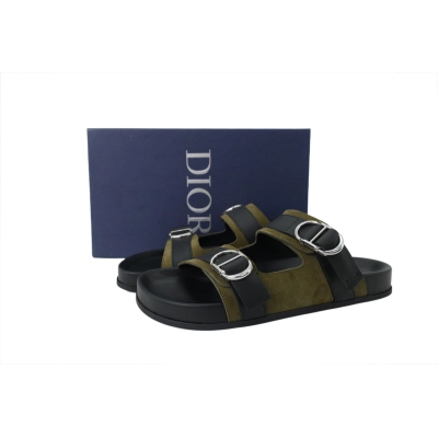 PKGoden Dior Aqua adjustable strap slide sandals Green 01