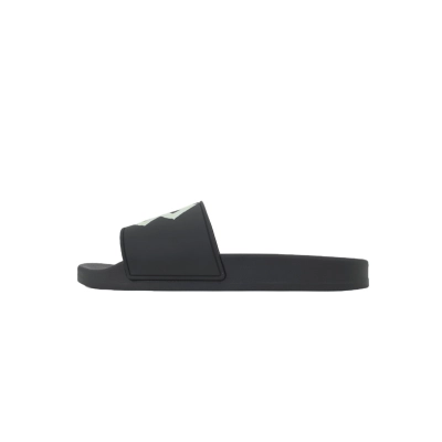 Balenciaga Pool Slide Balck Printed Emblems 02