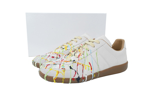 PKGoden Maison Margiela German Army Trainer Splashing Lnk White
