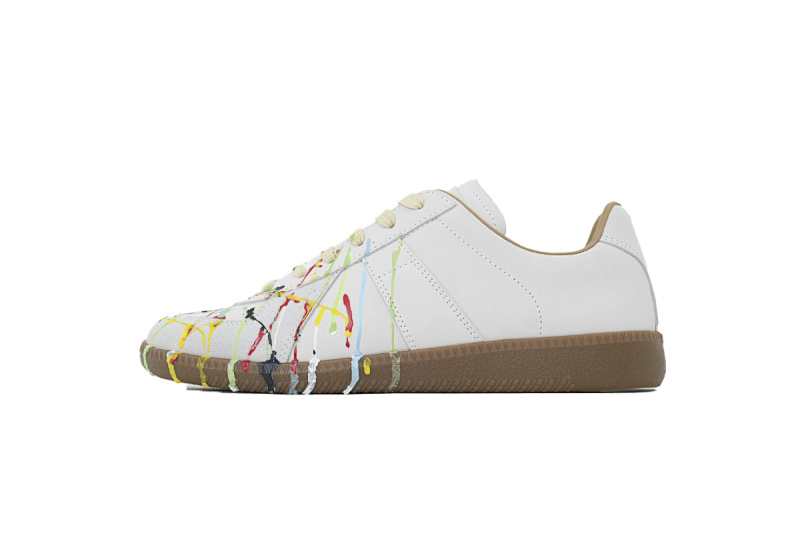 PKGoden Maison Margiela German Army Trainer Splashing Lnk White