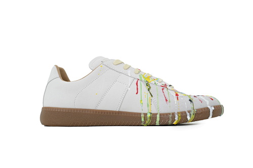 PKGoden Maison Margiela German Army Trainer Splashing Lnk White