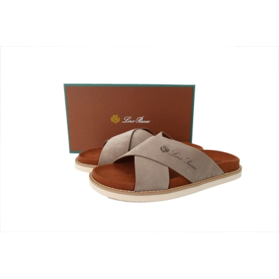 Hermes Flat Cross-strap Flip-flops Slippers LP Beige 01