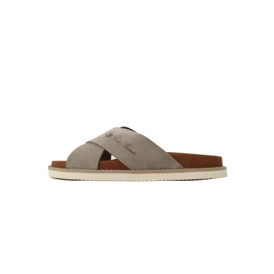 Hermes Flat Cross-strap Flip-flops Slippers LP Beige 02