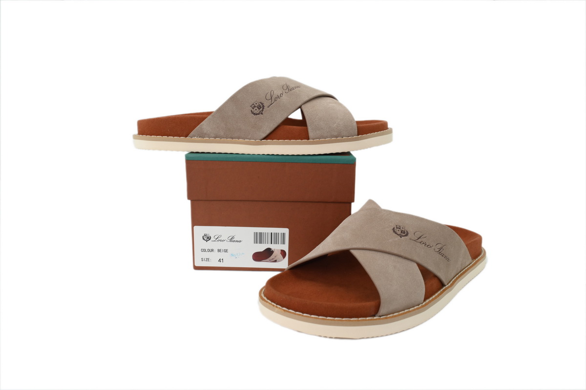 Hermes Flat Cross-strap Flip-flops Slippers LP Beige