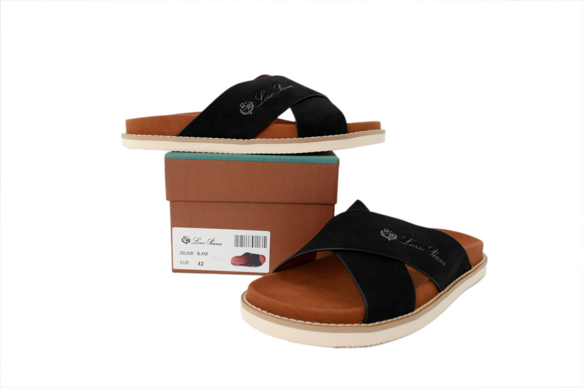 Hermes Flat Cross-strap Flip-flops Slippers LP Black