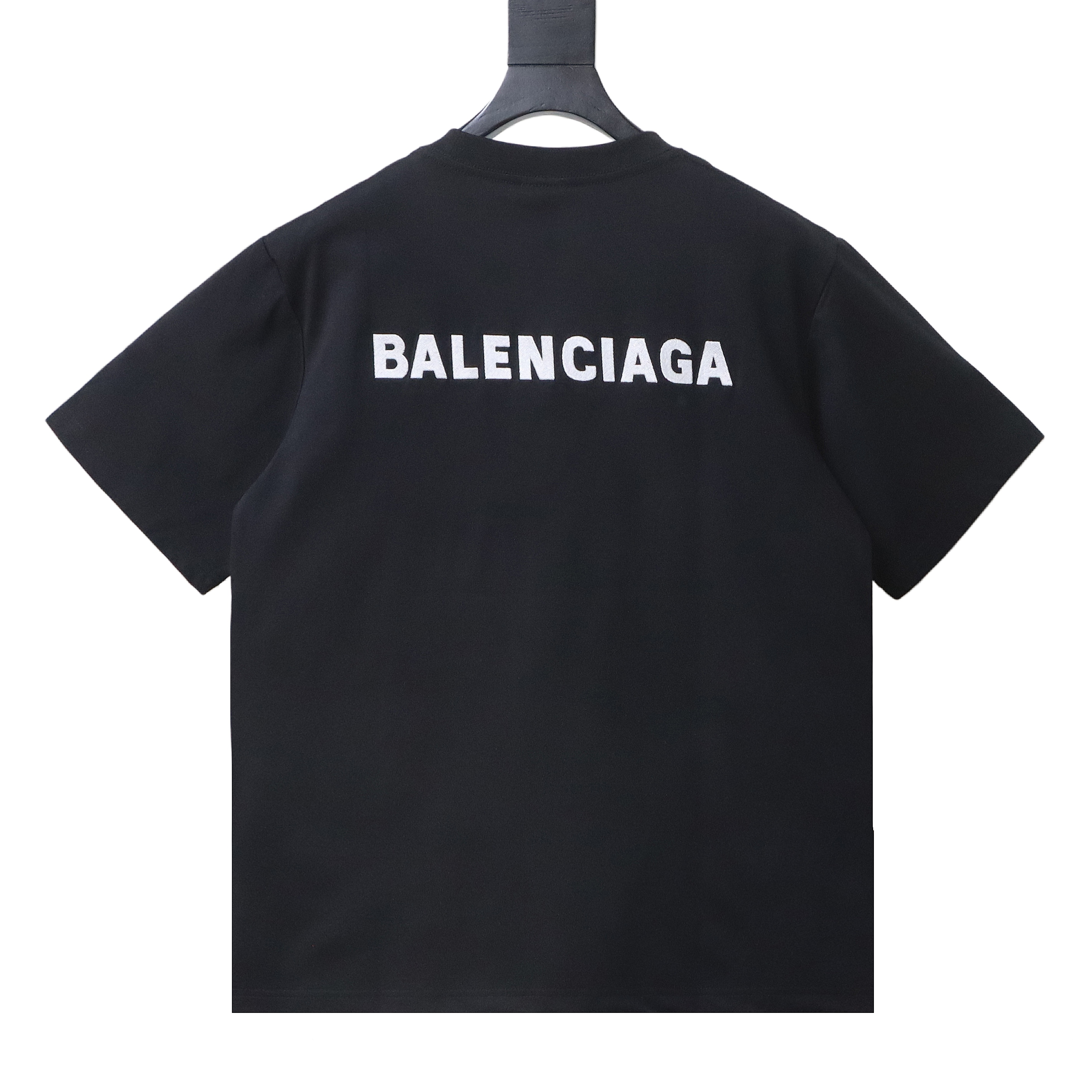 Balenciaga Classic Front and Back Embroidered Letter Short-Sleeve T-Shirt
