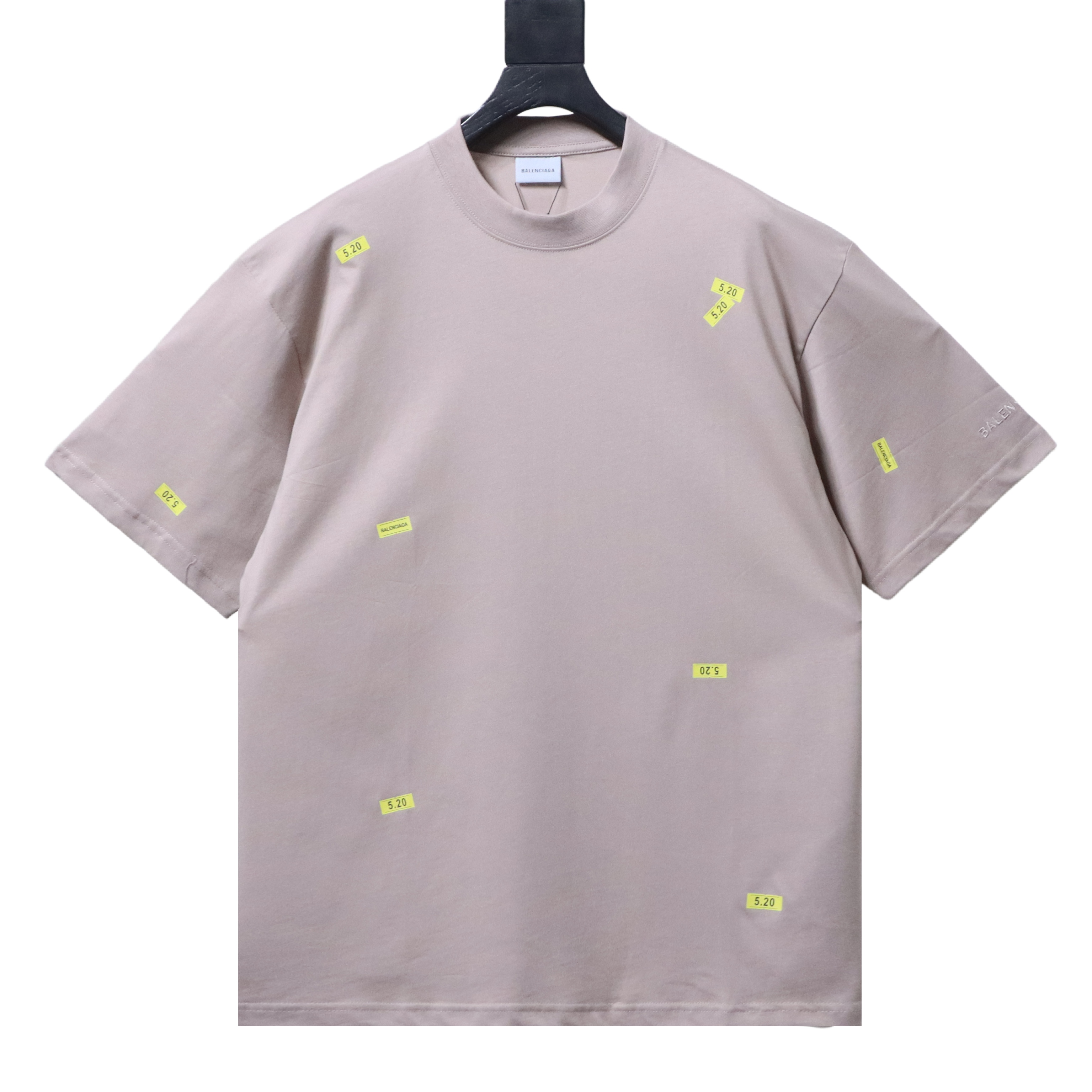 Balenciaga 26SS 520 Embroidered Label Short-Sleeve T-Shirt