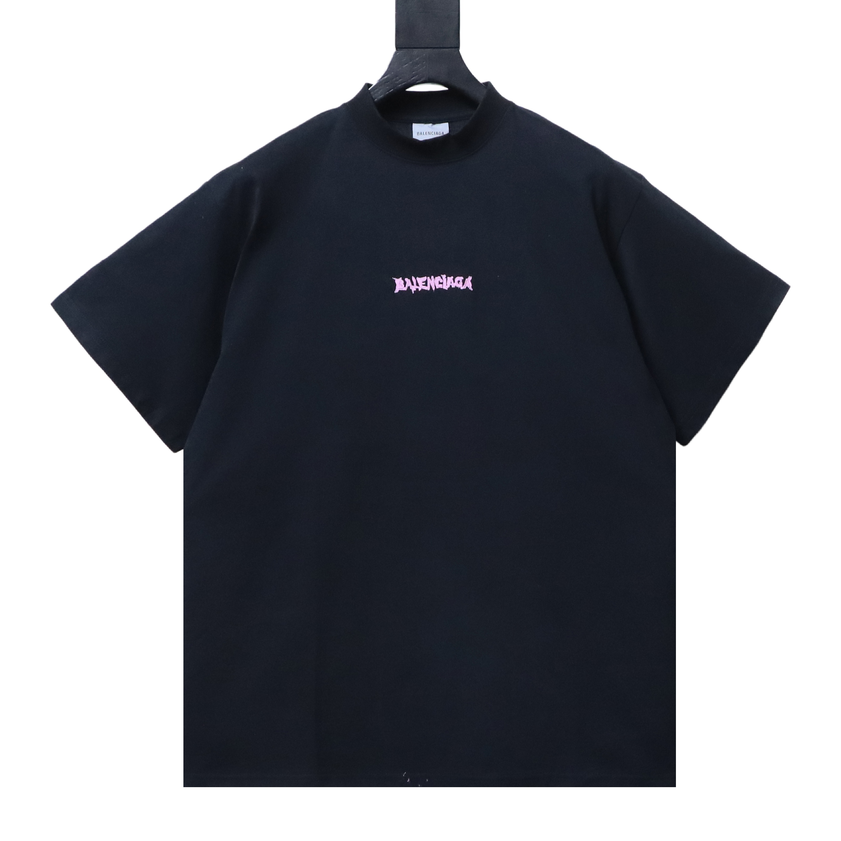 Balenciaga 26SS Pink Vedic Destroyed Short-Sleeve T-Shirt
