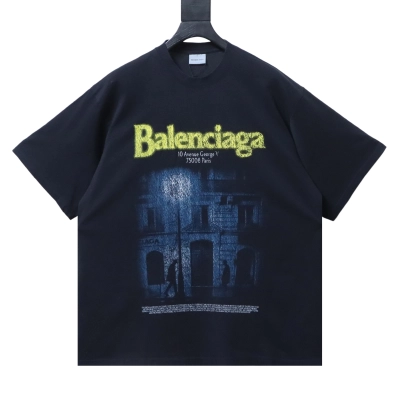 Balenciaga 26SS Store Night View Print Short-Sleeve T-Shirt 01