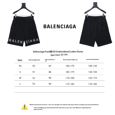 Balenciaga 3D Embroidered Lette Short Pants 02