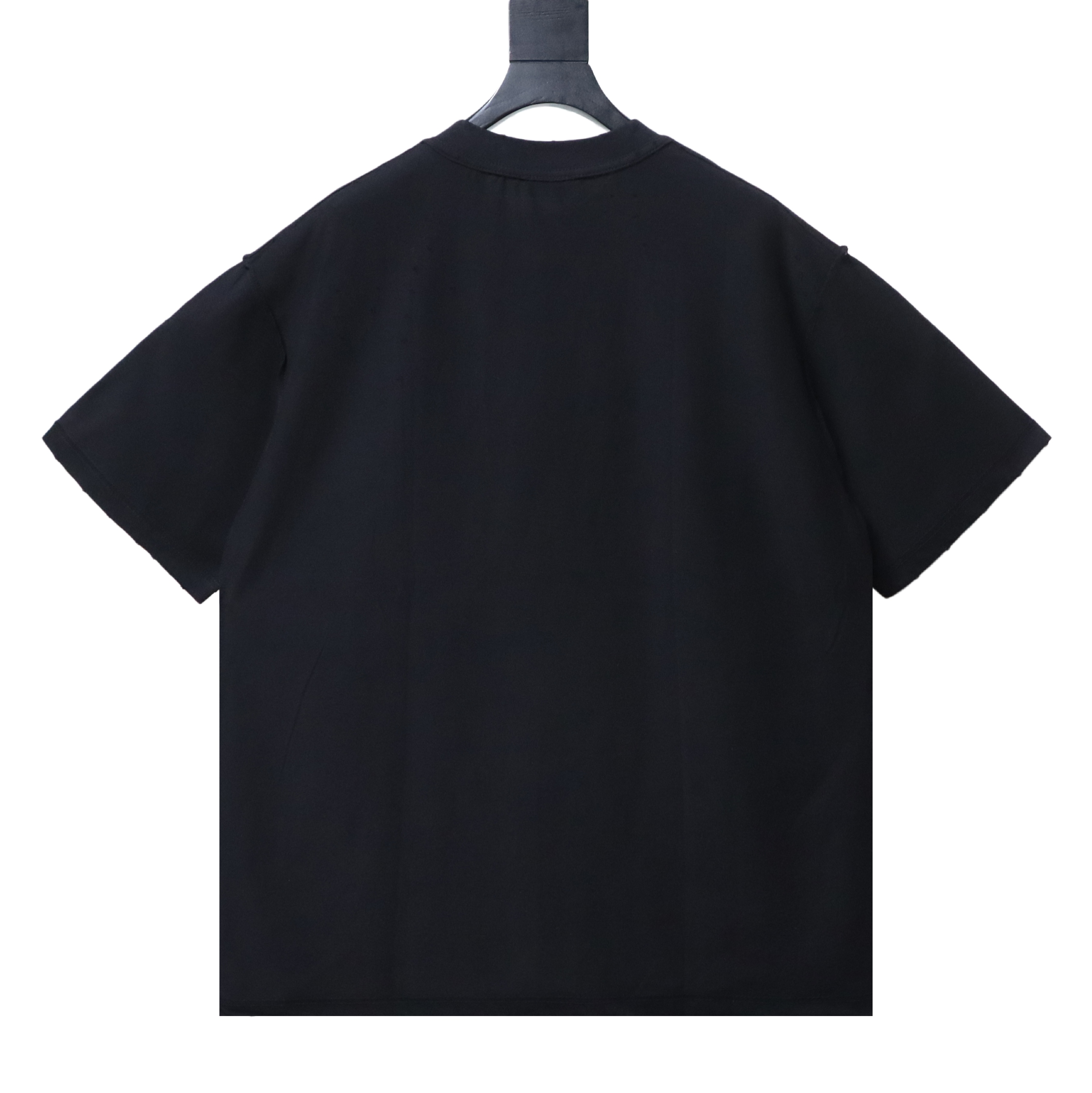 Balenciaga Backward-wearing castle print distressed short-sleeve T-shirt