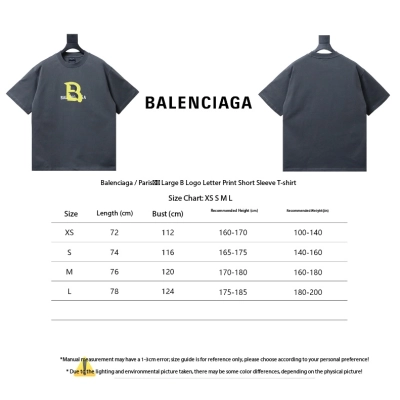 Balenciaga Big B Logo Letter Print Short-Sleeve T-Shirt 02