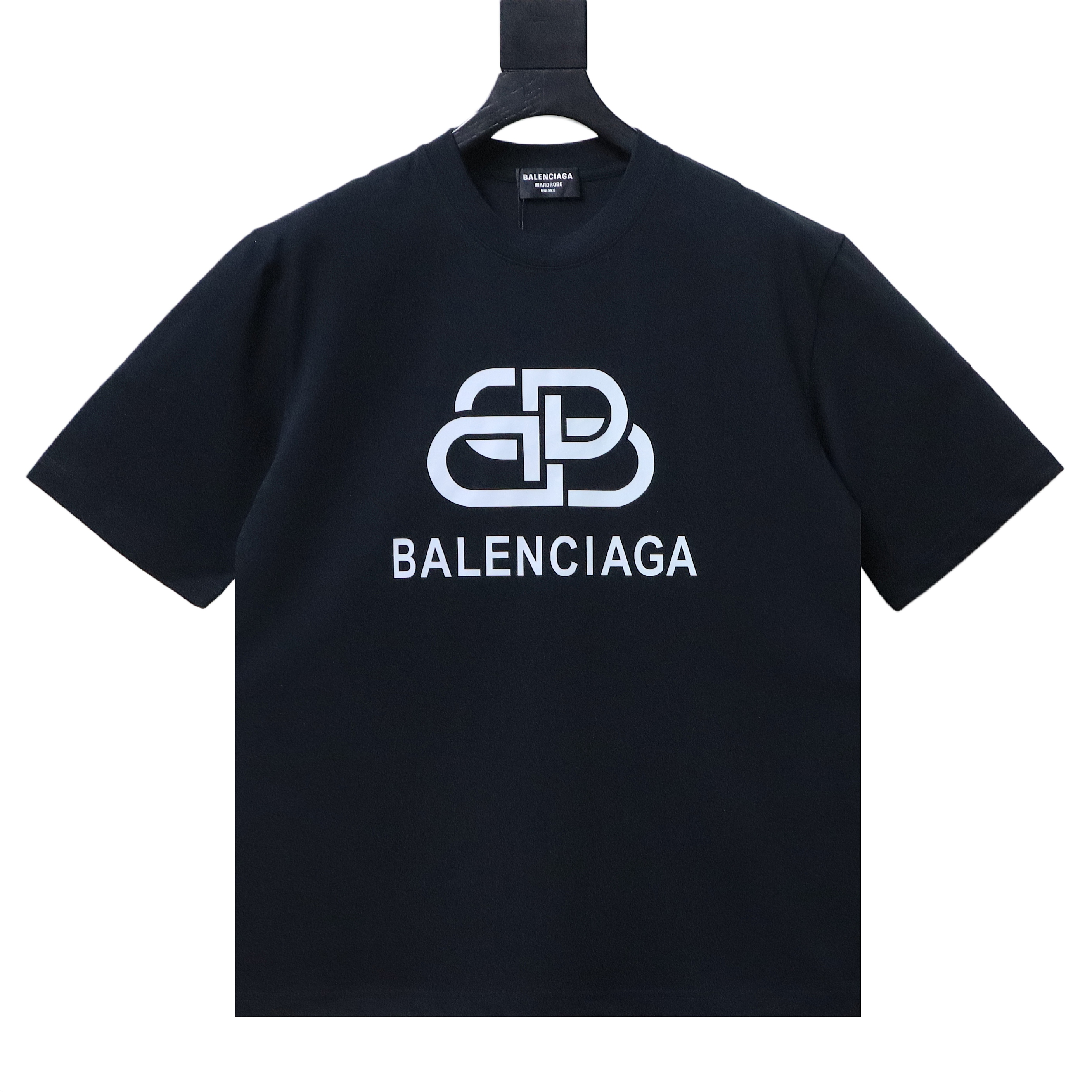 Balenciaga Double B Lock Closure Letter Print Short-Sleeve T-Shirt