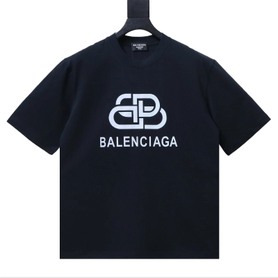 Balenciaga Double B Lock Closure Letter Print Short-Sleeve T-Shirt 02