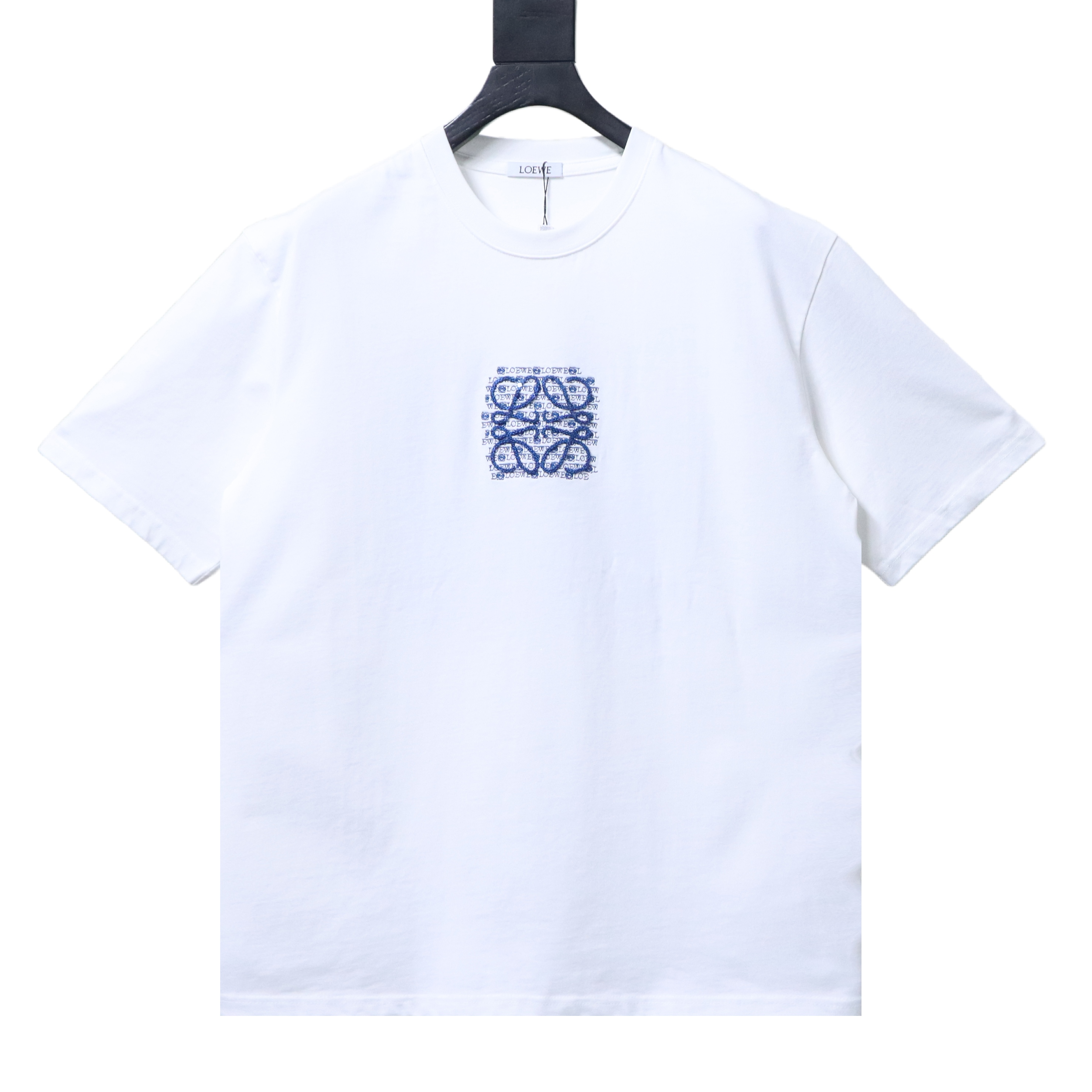Loewe 26SS geometric sequins embroidery round neck short sleeve T-shirt