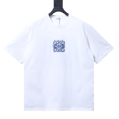 Loewe 26SS geometric sequins embroidery round neck short sleeve T-shirt 01