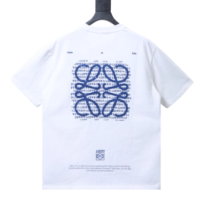 Loewe 26SS geometric sequins embroidery round neck short sleeve T-shirt 02