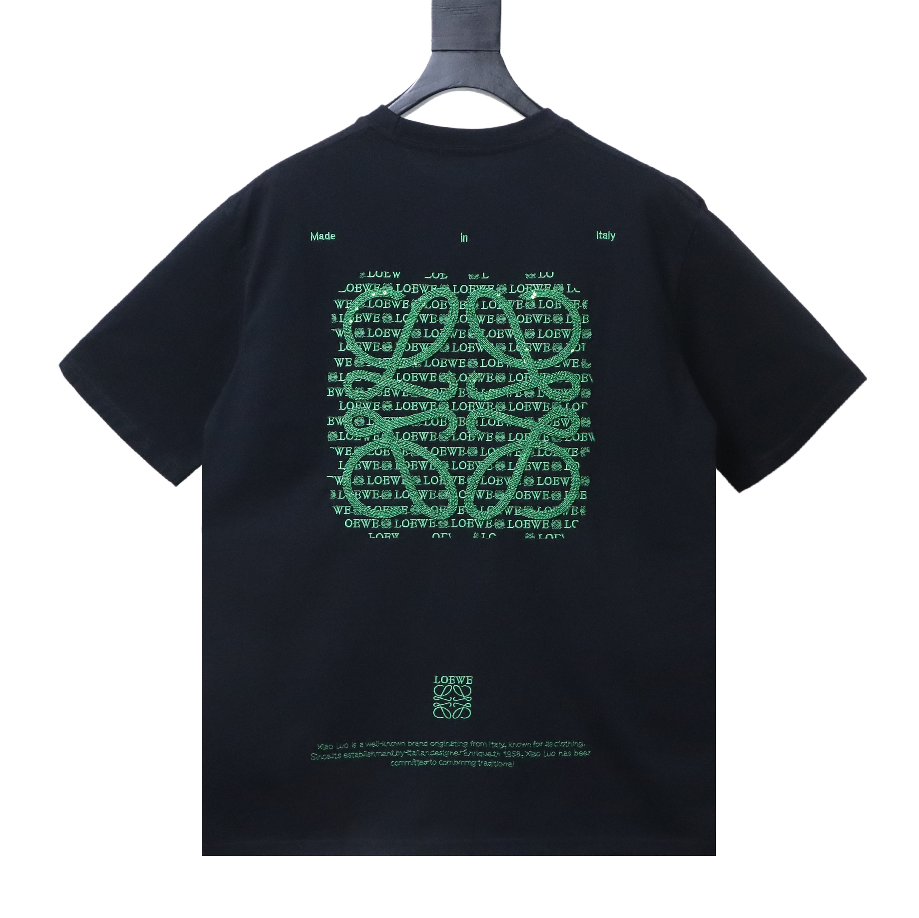 Loewe 26SS geometric sequins embroidery round neck short sleeve T-shirt