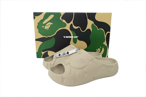 A BATHING APE SLIDES Beige 
