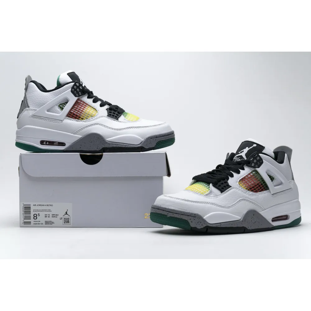 Jordan 4 Retro Lucid Green Rasta (Women