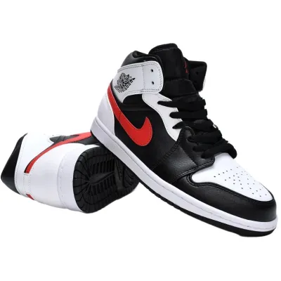Air Jordan 1 Mid 'Black Chile Red White'