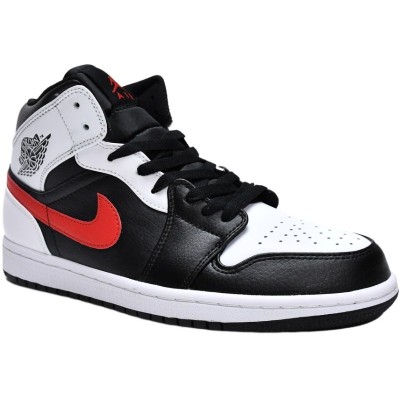 Air Jordan 1 Mid 'Black Chile Red White'