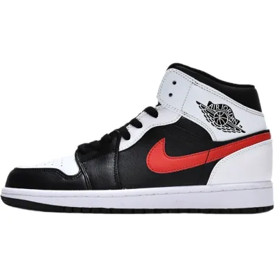 Air Jordan 1 Mid 'Black Chile Red White'