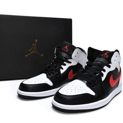 Air Jordan 1 Mid 'Black Chile Red White'