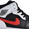 Air Jordan 1 Mid 'Black Chile Red White'